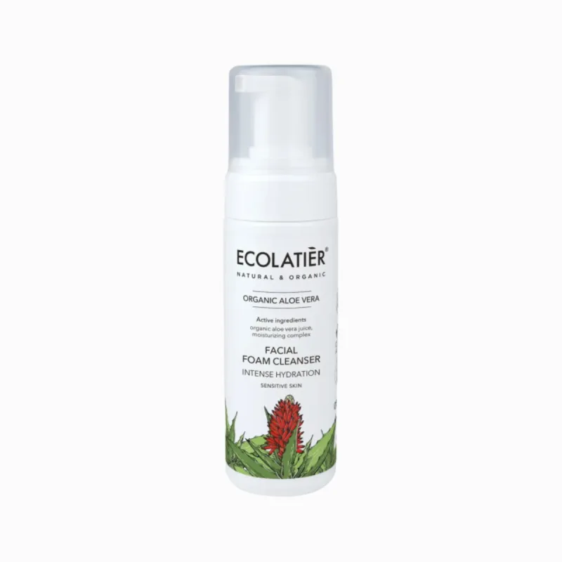 EcoLatier Čistiaca pena na tvár intenzívne hydratačná Organic Aloe Vera - 150 ml -