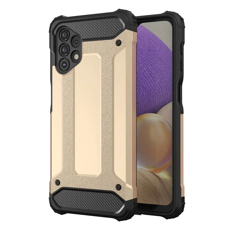 Pevný odolný kryt Hybrid Armor Case pre Samsung Galaxy A32 5G zlatý