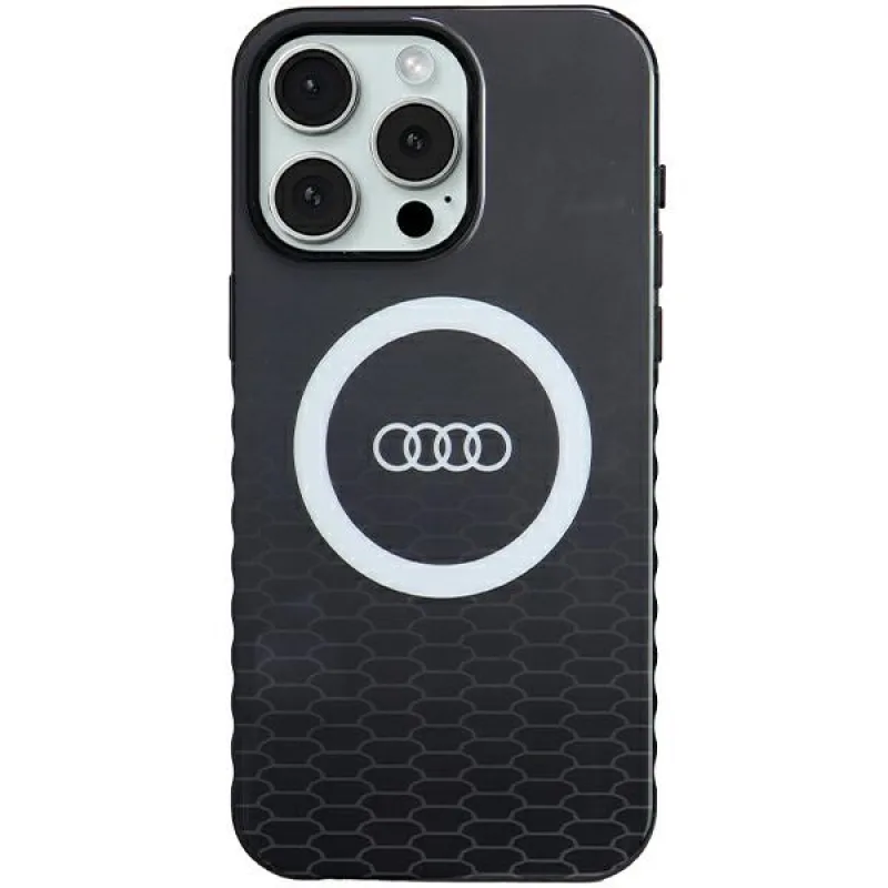 Puzdro Audi IML Big Logo MagSafe pre iPhone 15 Pro Max - čierne