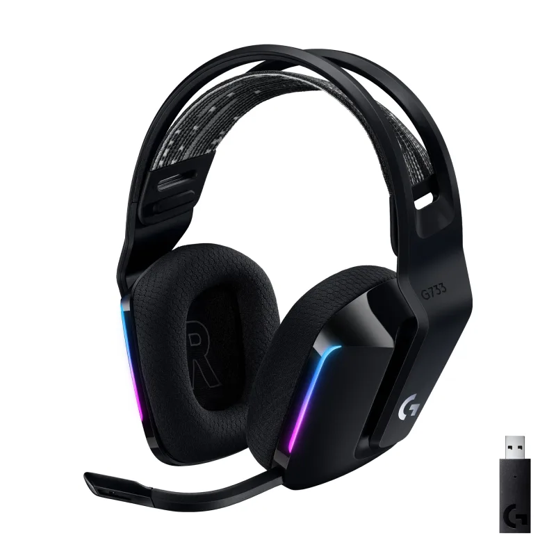 Logitech G733 LIGHTSPEED - bezdrôtový RGB herný headset - čierne