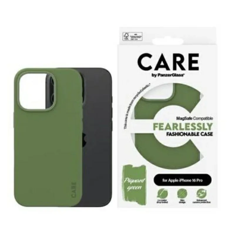 CARE by PanzerGlass Fashion Case iPhone 16 Pro 6,3" zelená/zelená MagSafe 1386