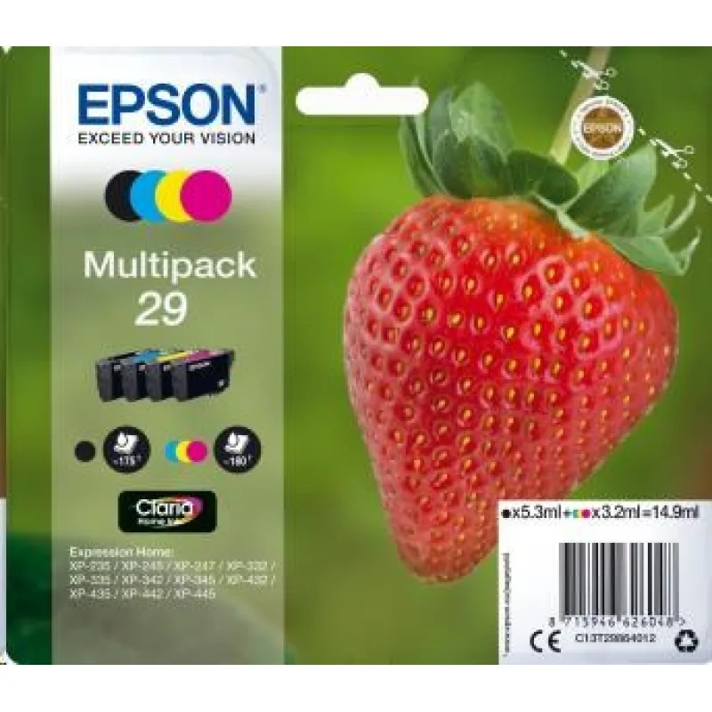 EPSON Multipack 4-farebný atrament "Strawberry" 29 Claria Home…