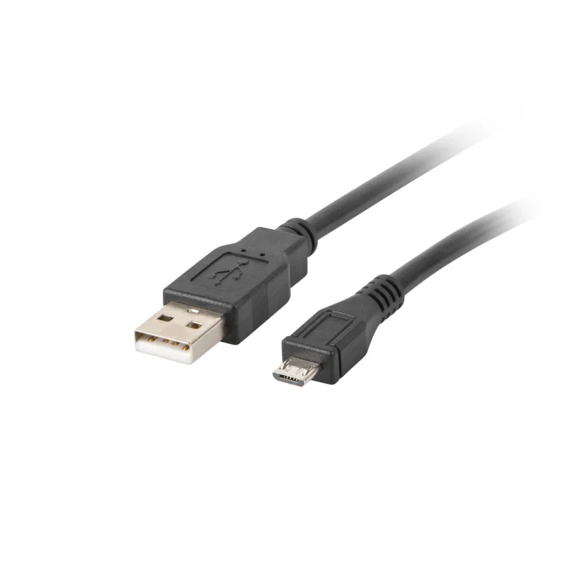 LANBERG Kábel USB 2.0 AM/ Micro, 1m, čierny CA-USBM-10CC-0010-BK