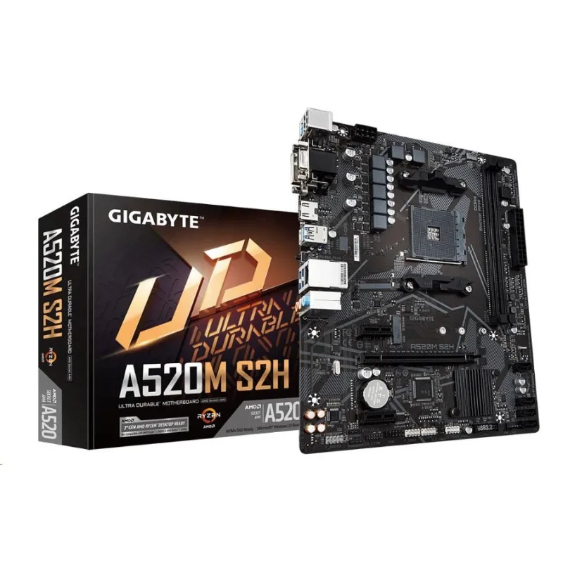 GIGABYTE MB Sc AM4 A520M S2H, AMD A520, 2xDDR4, 1xHDMI, 1xDVI, VGA, …