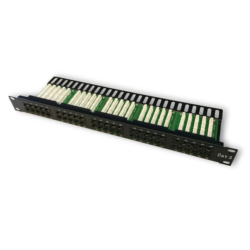 DATACOM Patch panel ISDN 50p.1U Integrovaný BLACK, 19" 3501