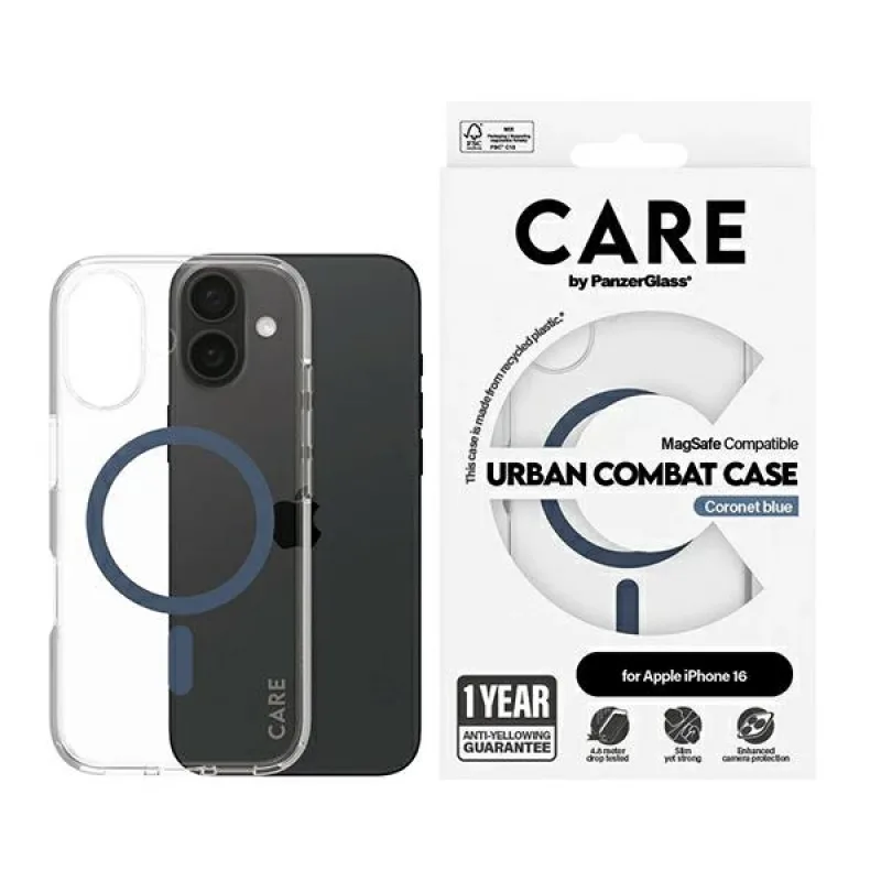 CARE by PanzerGlass Flagship Case iPhone 16 6,1" modro/modré MagSafe 1365