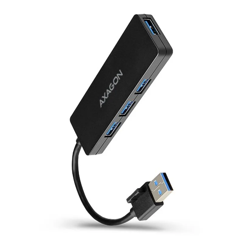 AXAGON HUE-G1A, 4x USB 3.2 Gen 1 SLIM hub, kábel Type-A 14cm napevno HUE…