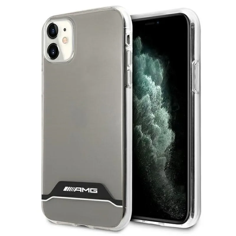 Puzdro AMG Electroplate Black&White pre iPhone 11 / XR 6,1" – priehľadné