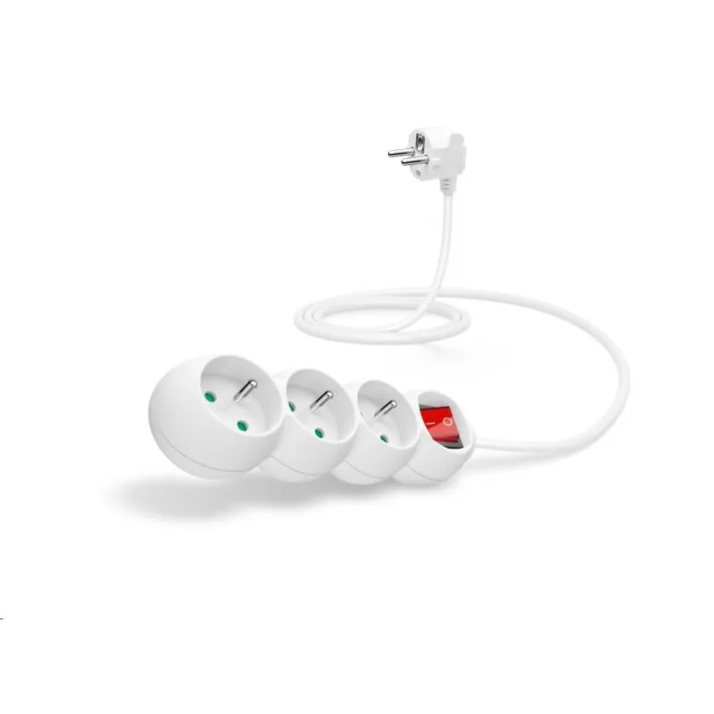 Predlžovací kábel CONNECT IT 230 V, 3 zásuvky, 1, 5 m, s vypínačom …