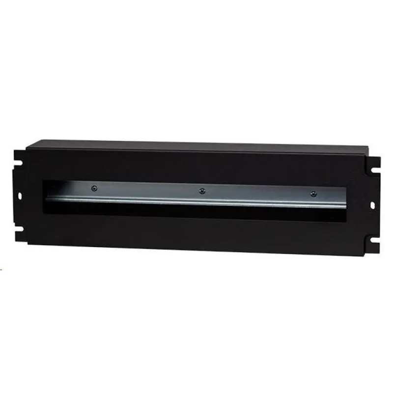 LEXI-Net 19" jističová DIN lišta 3U, 22 modulů, černá LX19-3U-B