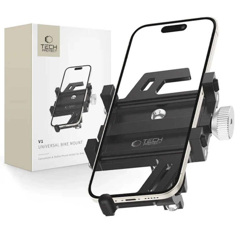 Univerzálny držiak telefónu na bicykel Tech-Protect V1 – čierny