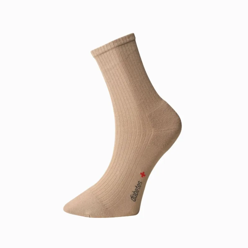 Ovecha Ponožky s jemným zovretím lemu - s mikroplyšom v päte a špičke - béžové - Veľkosť: 29-30