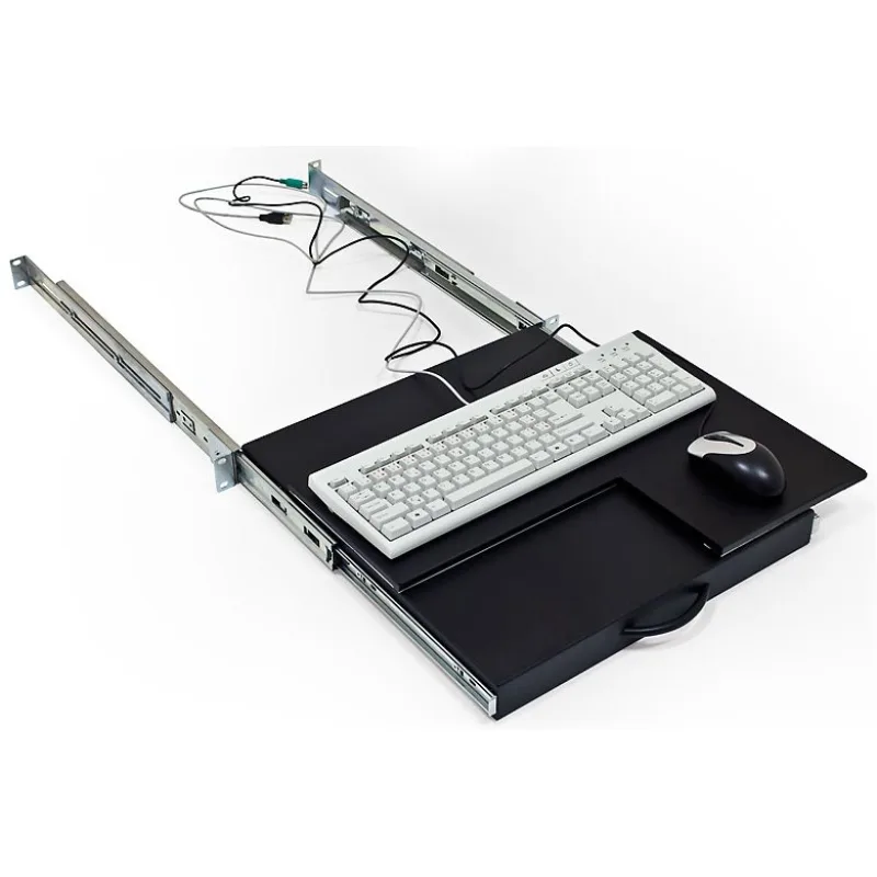 19" polička výsuvná/ otočná pre klávesnicu a myš čierna RAB-UP-X40-A1