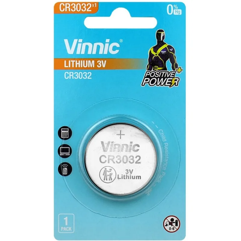CR3032 lithium VINNIC, 3V, pro chytré hybridní hodinky a ovladače