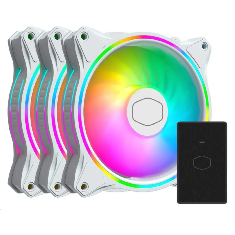 Cooler Master ventilátor MasterFan MF120 Halo 3in1 White, 3x120mm, ARGB,…