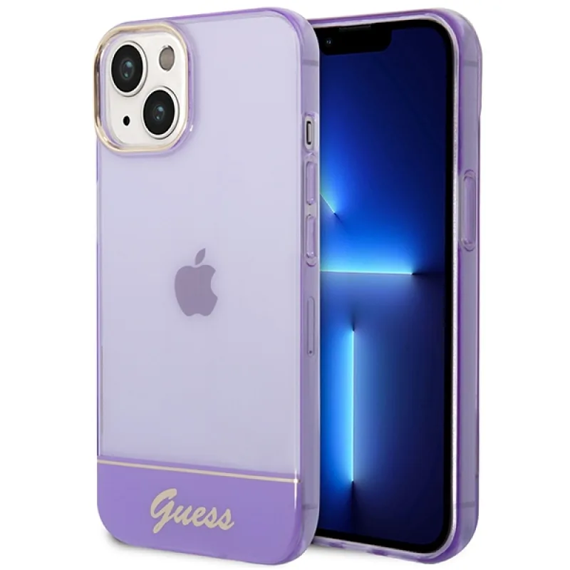 Guess GUHCP14MHGCOU iPhone 14 Plus 6,7 "fialové/fialové pevné puzdro Translucent