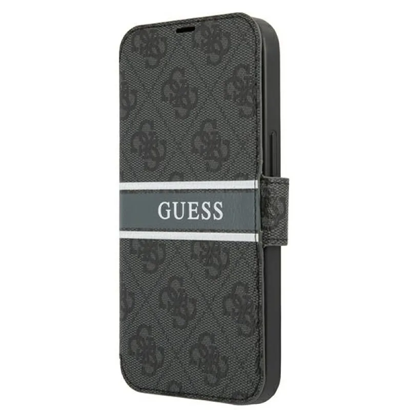 Guess GUBKP13S4GDGR iPhone 13 mini 5,4" sivá/sivá kniha 4G Stripe