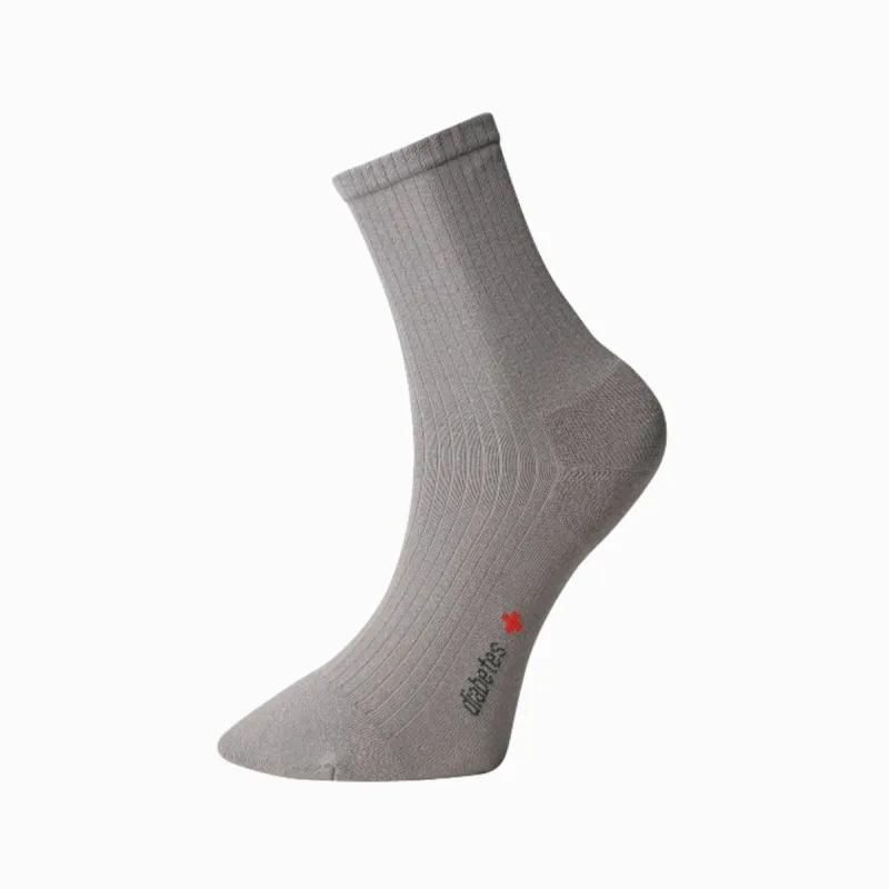 Ovecha Ponožky s jemným zovretím lemu, s mikroplyšom v päte a špičke - šedé - Veľkosť: 27-28