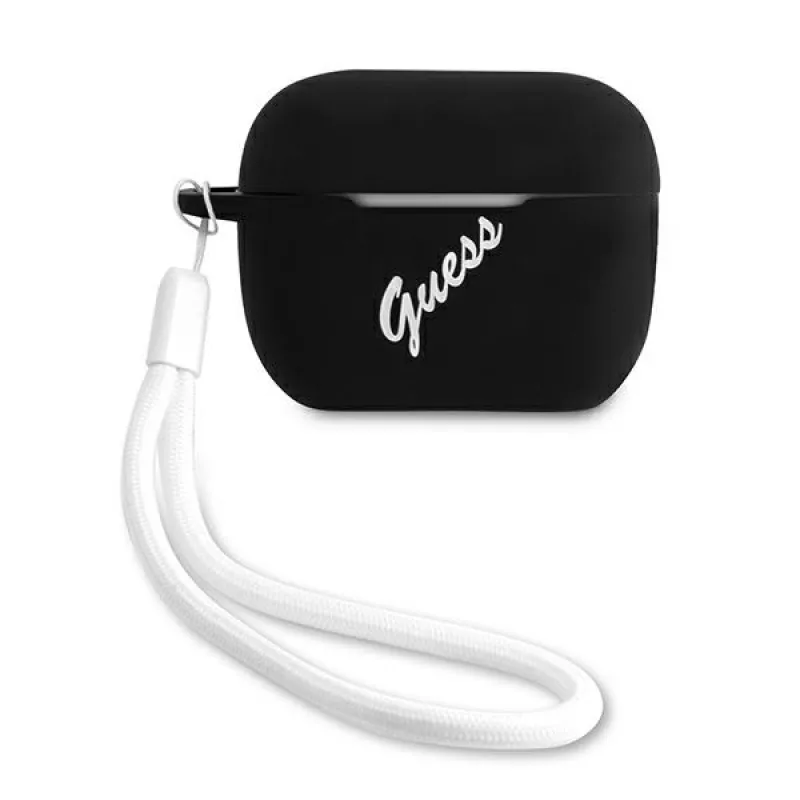 Guess GUACAPLSVSBW kryt AirPods Pro black/white Silicone Vintage