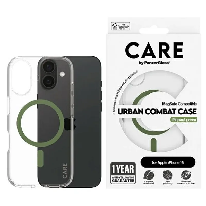 CARE by PanzerGlass Flagship Case iPhone 16 6,1" zelená/zelená MagSafe 1369