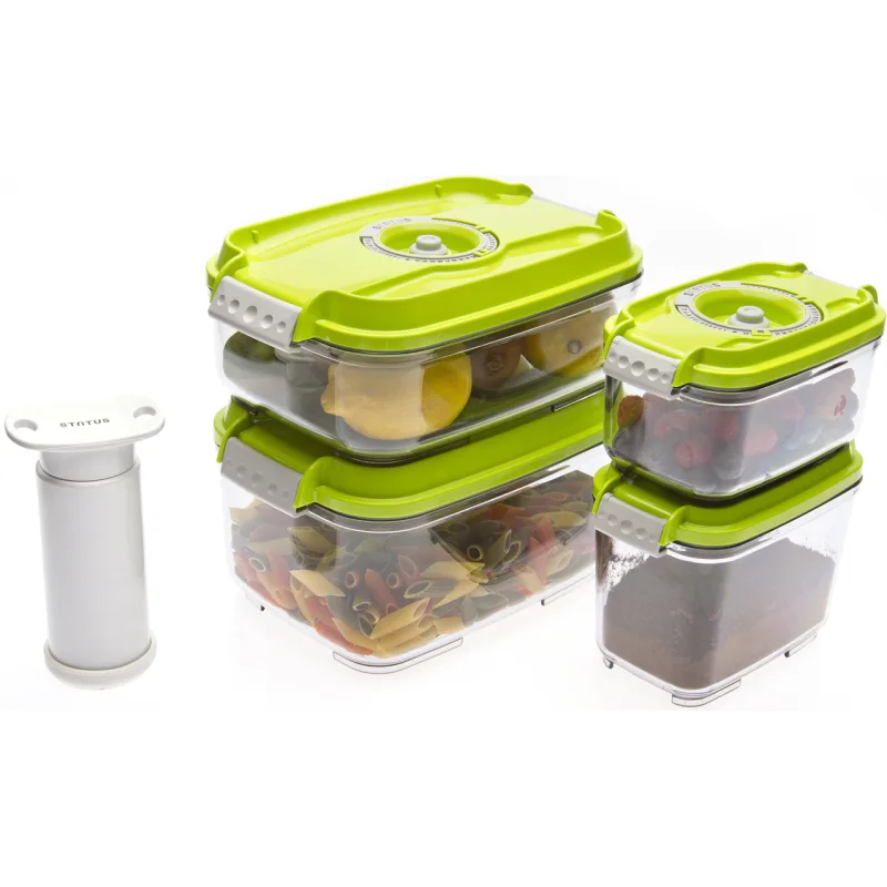 5-dielný set vákuových dóz 157531, zelená STA 157531