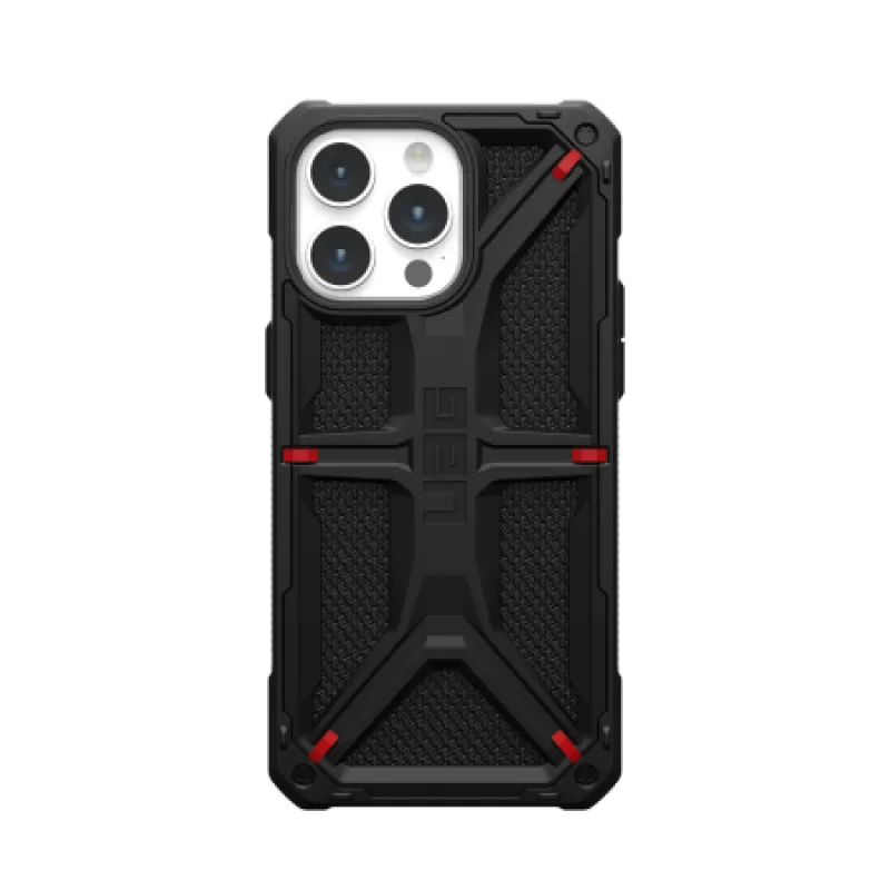 Puzdro UAG Monarch pre iPhone 15 Pro Max - čierny kevlar