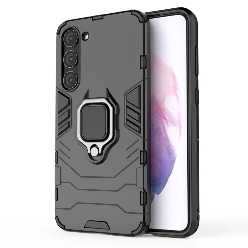 Púzdro Ring Armor pre Samsung Galaxy S23+ pancierový kryt magnetický držiak prsteň čierny