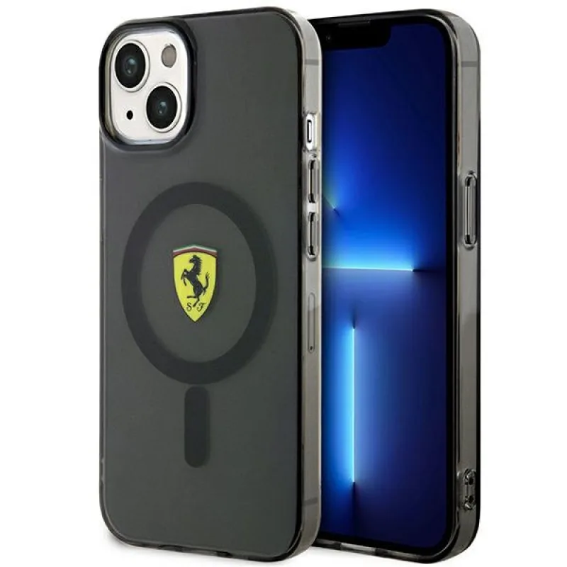 Ferrari FEHMP14SURKK iPhone 14 6,1" čierno/čierne pevné puzdro Translucent Magsafe