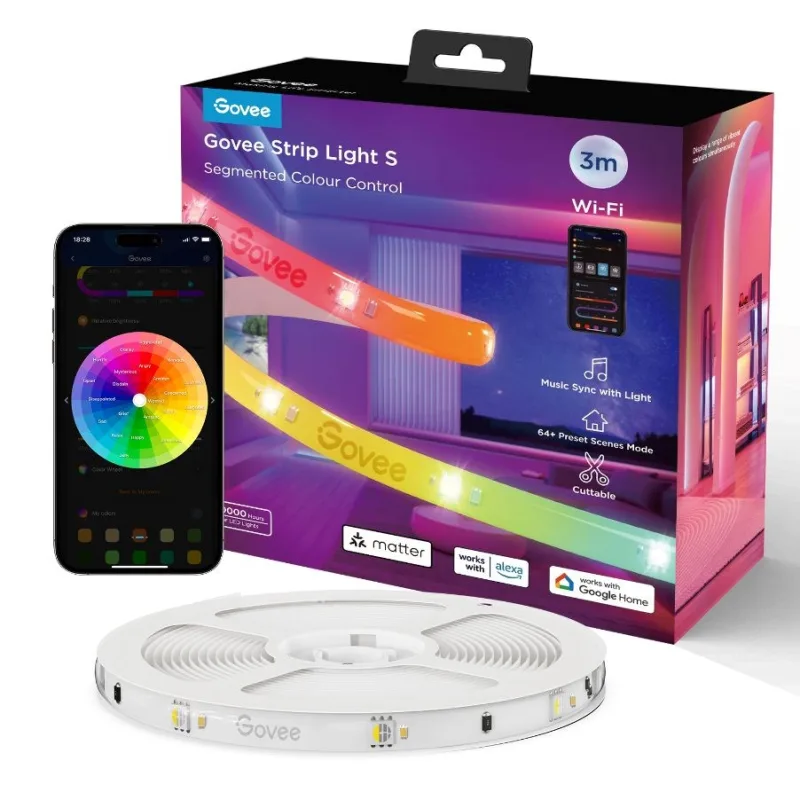 Govee WiFi RGBICW Smart PRO LED pásek 3m Matter - extra odolný H612FCD1