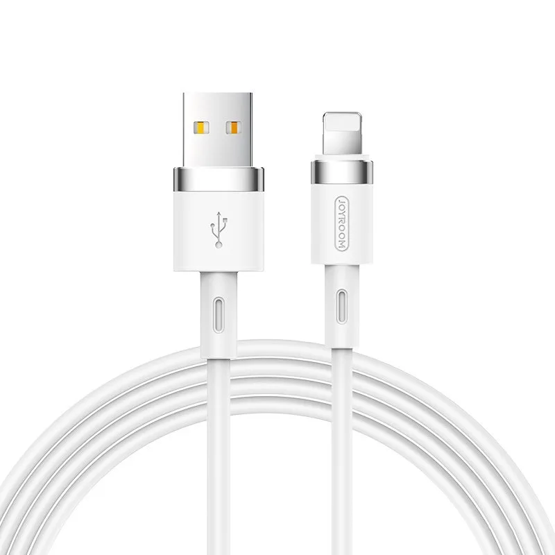Tekutý silikónový dátový kábel Joyroom N2 USB-A / Lightning 2,4A 1,2 m – biely
