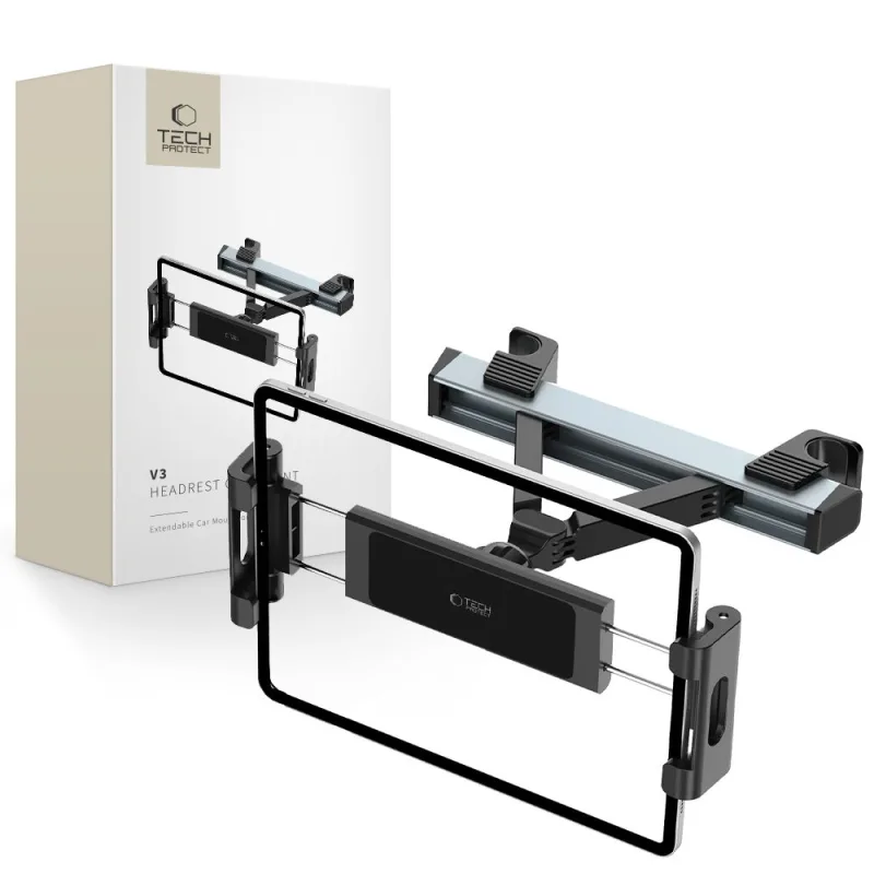 Držiak do auta na opierku hlavy Tech-Protect V3 - čierny