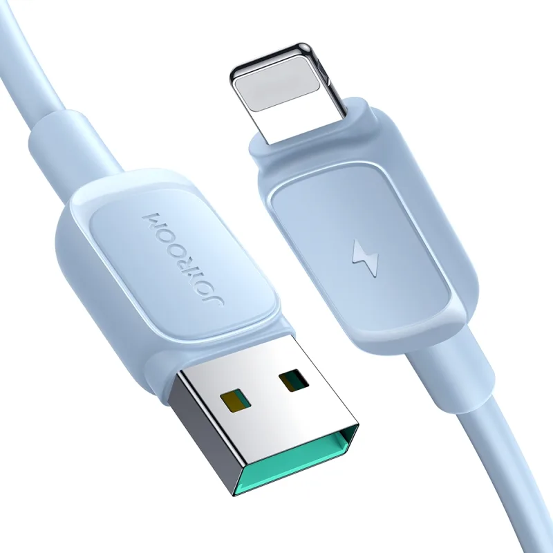Joyroom Multi-Color Series A14 Lightning / USB-A 2.4A 1,2 m kábel – modrý