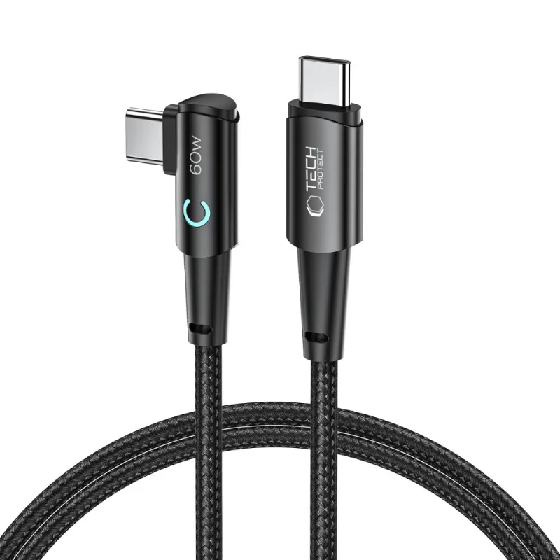 Kábel Tech-Protect UltraBoost L USB-C / USB-C 60 W 6A 1 m – sivý