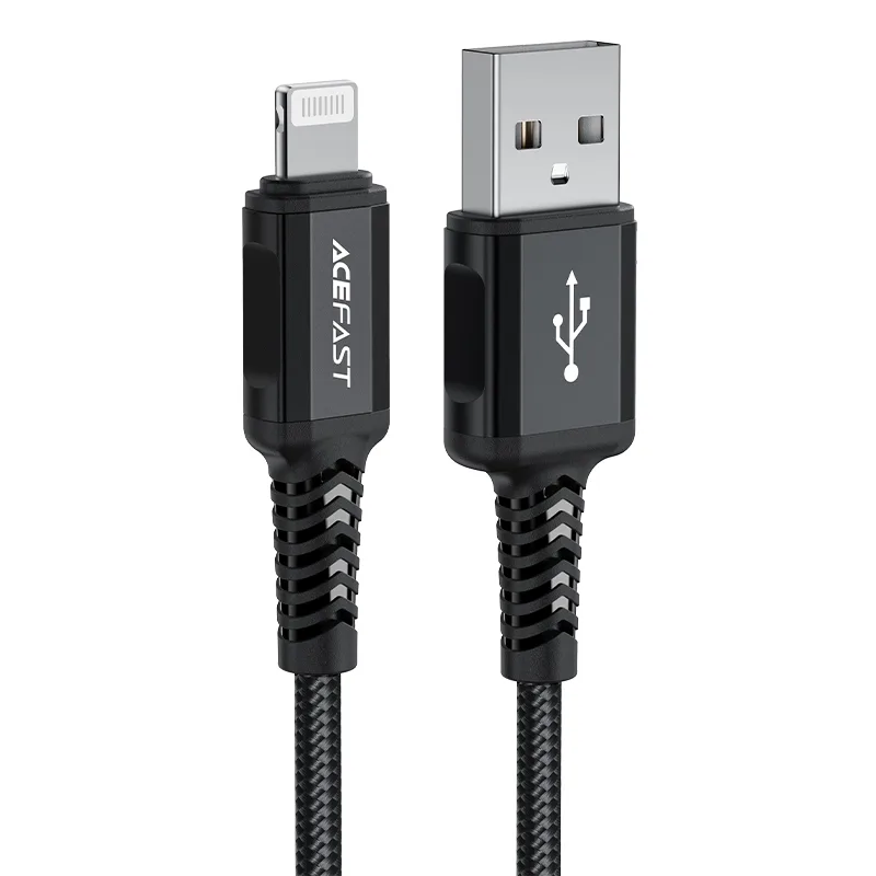 Acefast MFI USB - Lightning kábel 1,8 m, 2,4 A čierny (C4-02 A Black)