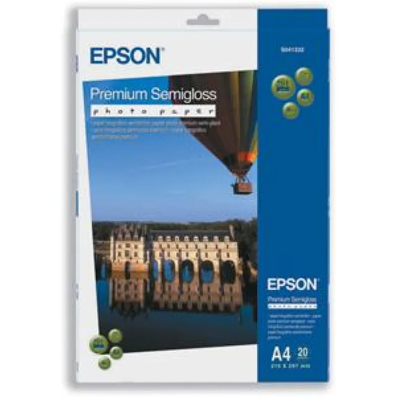 EPSON A4, Premium Semigloss Photo Paper (20listov) C13S041332