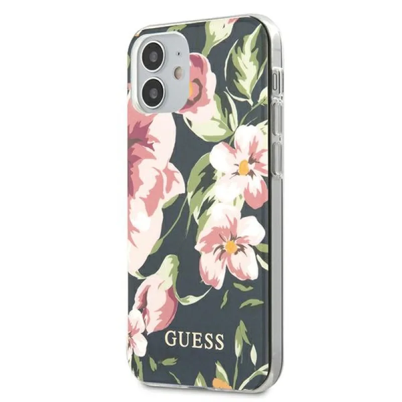 Guess GUHCP12SIMLFL03 iPhone 12 mini 5,4" námornícka/námornícka kolekcia N°3 Flower Collection