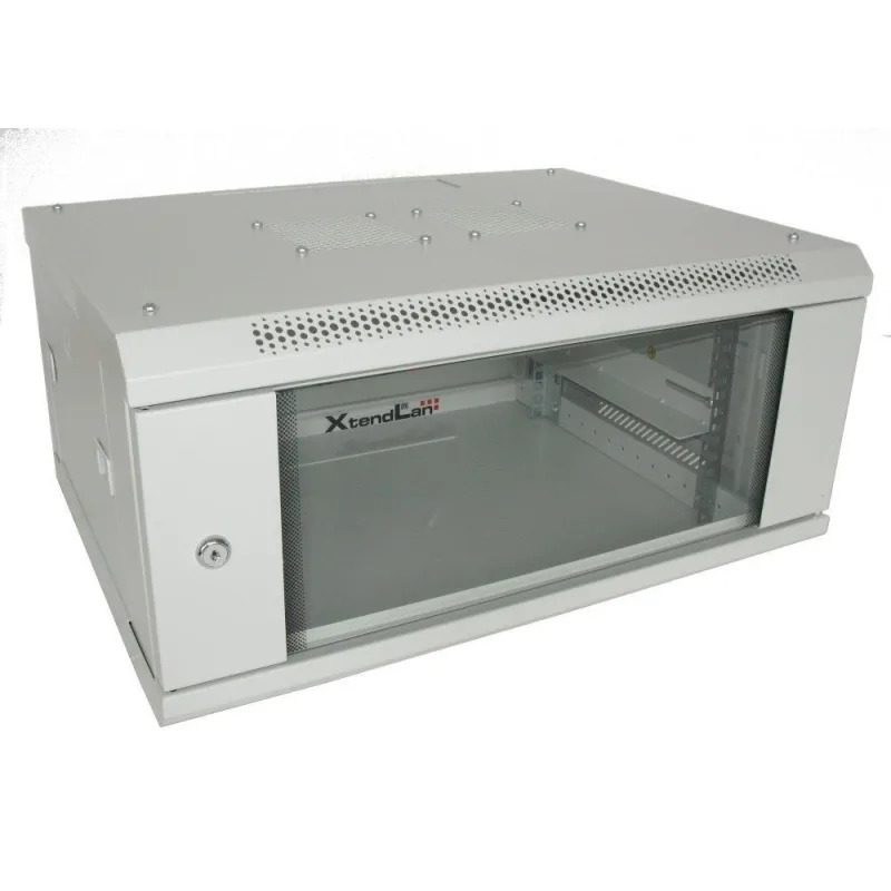 XtendLan 19" nástěnný rozvaděč 4U 600x450, nosnost 60 kg, skleněné…