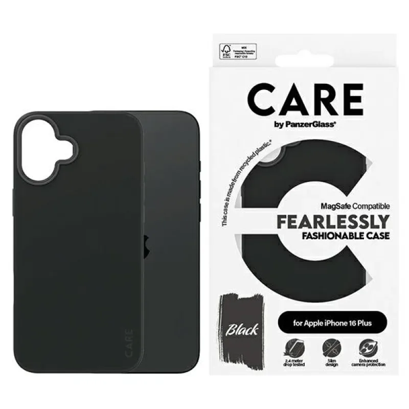 CARE by PanzerGlass Fashion Case iPhone 16 Plus 6,7" čierna/čierna MagSafe 1379