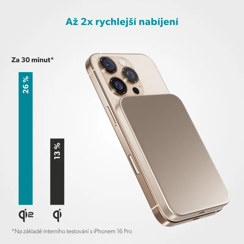 Epico UltraPack Qi2 Slim 5000mAh Alu Mag+ Wireless Power Bank EM51…