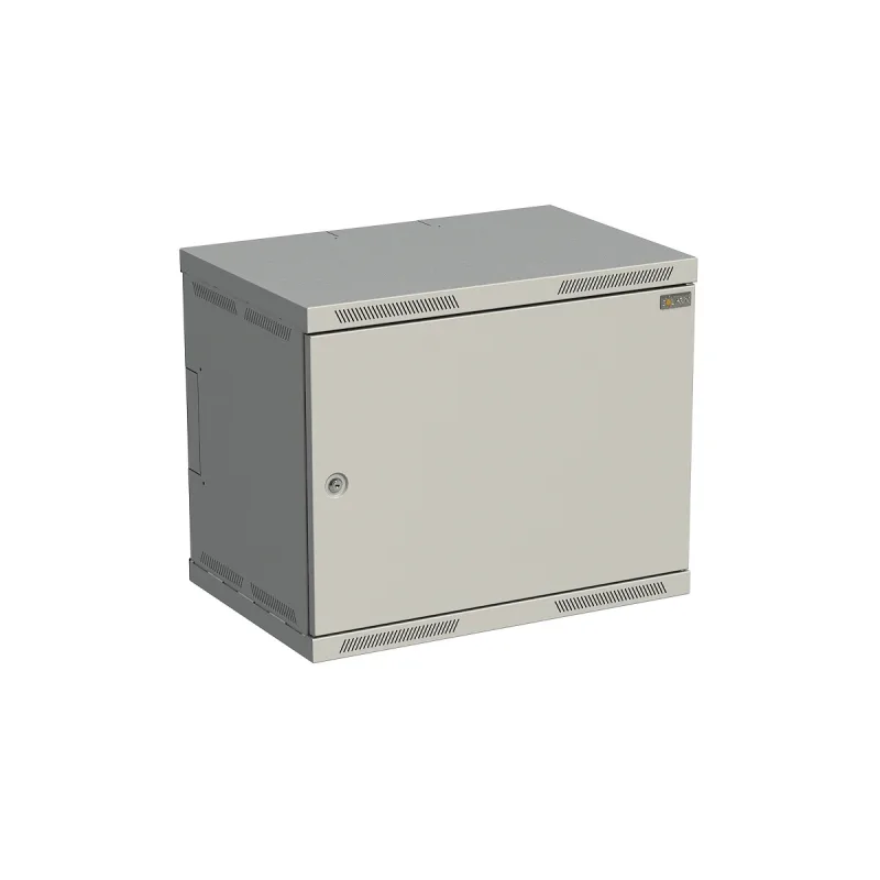 Rozvádzač nástenný SENSA 9U 400mm, dvere plech, RAL 7035, SENSA-9U-64-21…