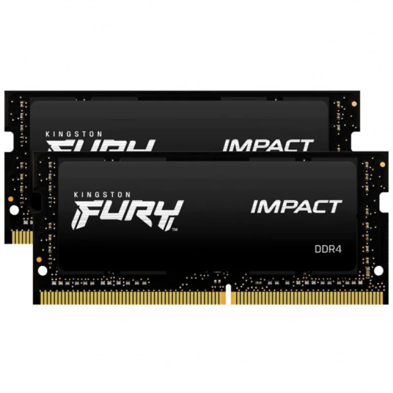 Kingston FURY Impact/ SO-DIMM DDR4/ 64GB/ 3200MHz/ CL20/ 2x32GB/ Black…