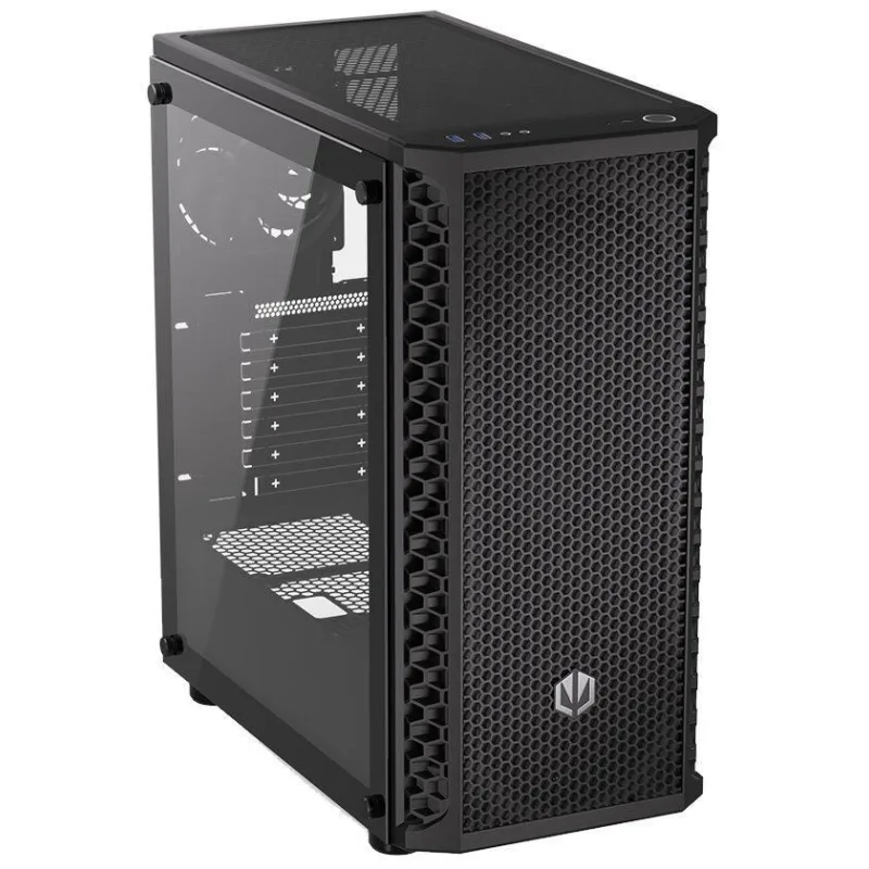 ENDORFY Case Signum 300 Air, Průhledná bočnice, ATX, 4x120mm, černá…