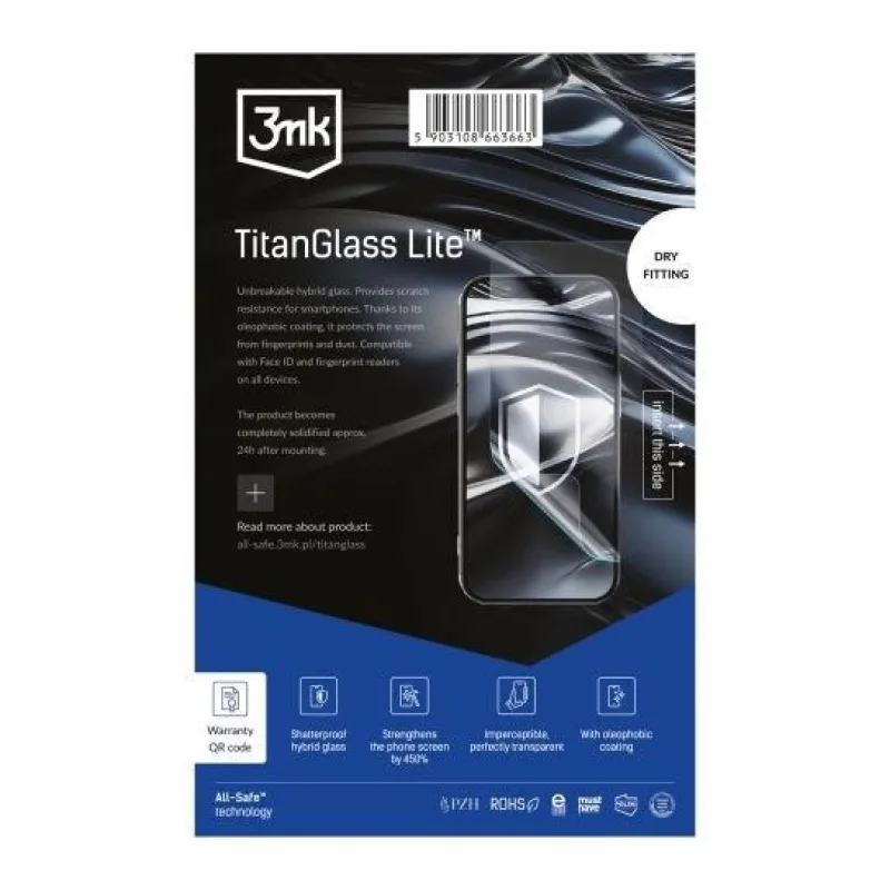 3mk All-Safe - AIO fólie TitanGlass Lite Dry Fitting Phone, 5 ks…