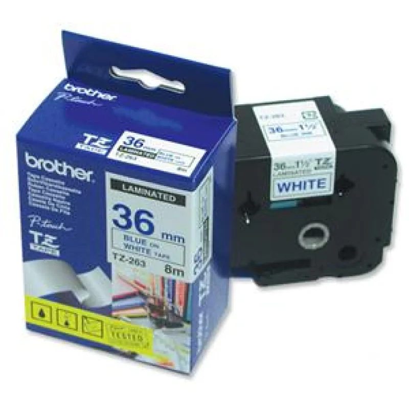 TZE-263, biela/ modrá, 36mm TZE263