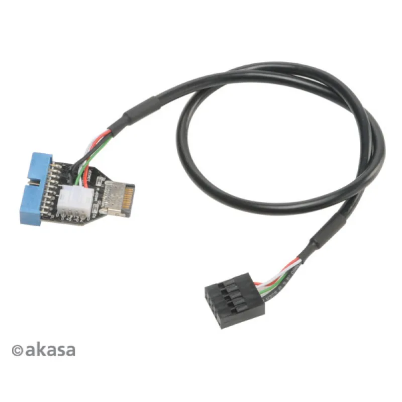 AKASA - USB 3.1 gen 2 int. na USB 3.1 Gen1 19-pin AK-CBUB38-40BK