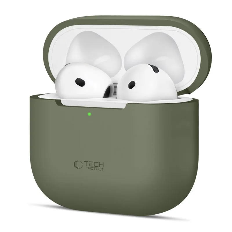 Silikónové puzdro Tech-Protect pre Apple AirPods 4 - Olive