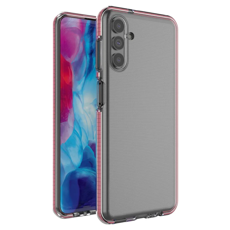 Spring Case Cover Gélový kryt s farebným rámom pre Samsung Galaxy A13 5G svetloružový