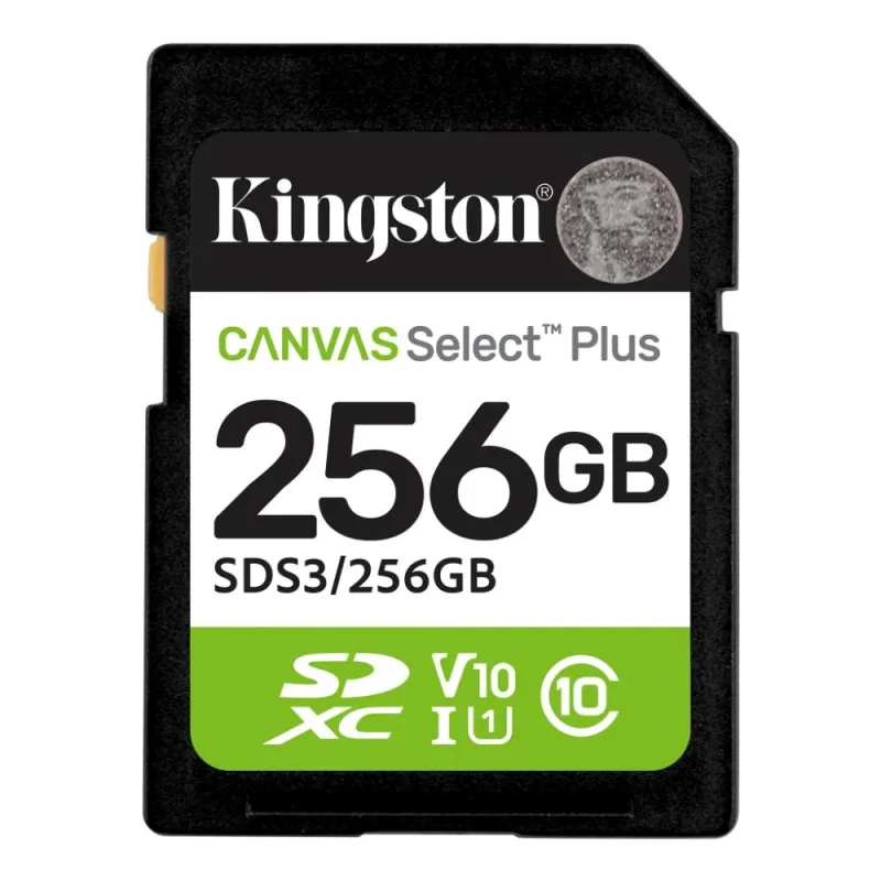 Kingston Canvas Select Plus/ SDXC/ 256GB/ UHS-I U1 / Class 10 SDS3/256GB