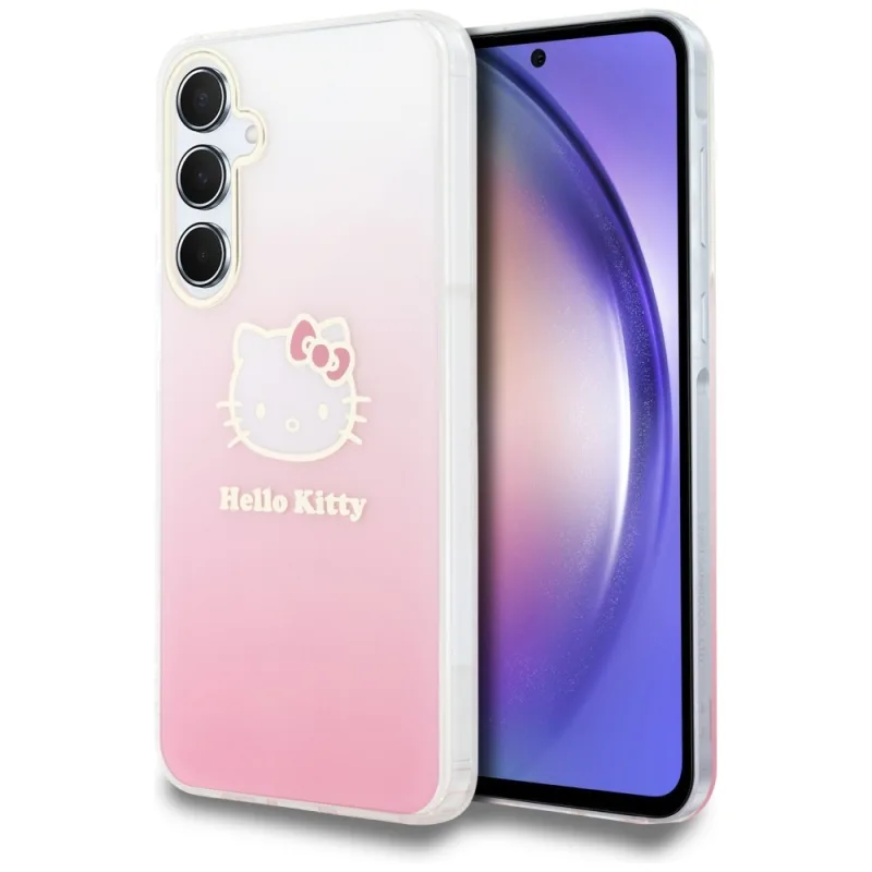 Puzdro Hello Kitty IML Gradient Electrop Kitty Head pre Samsung Galaxy A55 - ružové