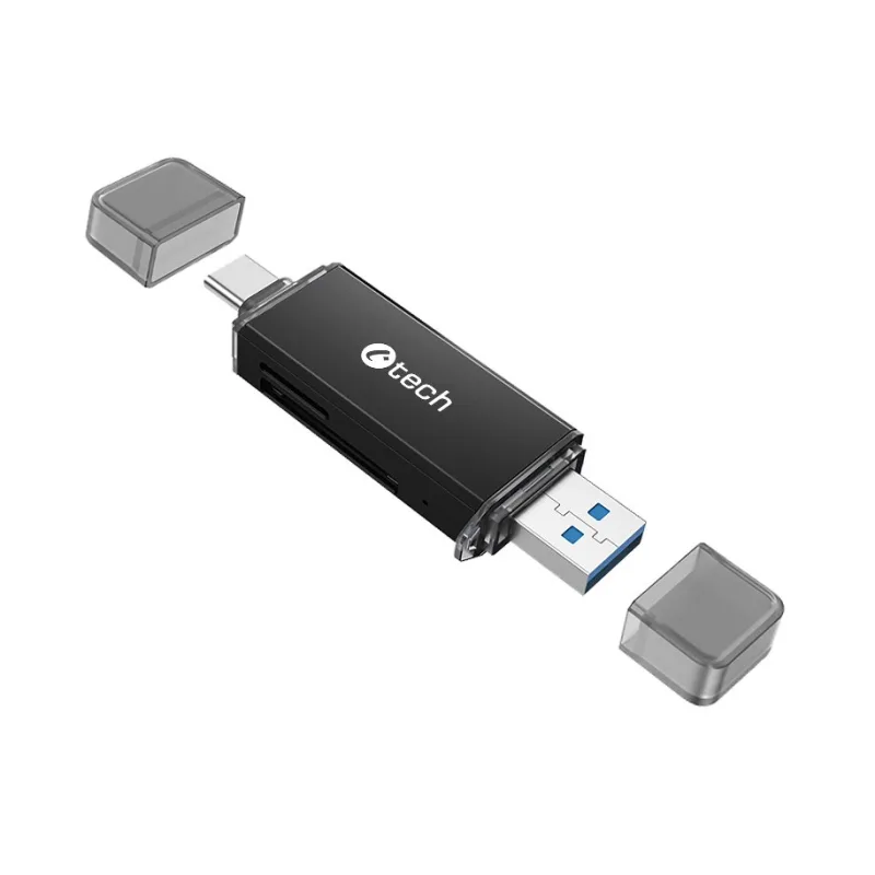 Čítačka kariet C-tech UCR-02-AL, USB 3.0 TYPE A/ TYPE C, SD/ micro SD UCR…